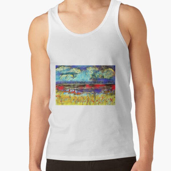 Seascape 1 a lovely original artwork created in acrylic and mixed media with a sprinkling of digital designed by (c) Janet Watson Art xx Tank Top