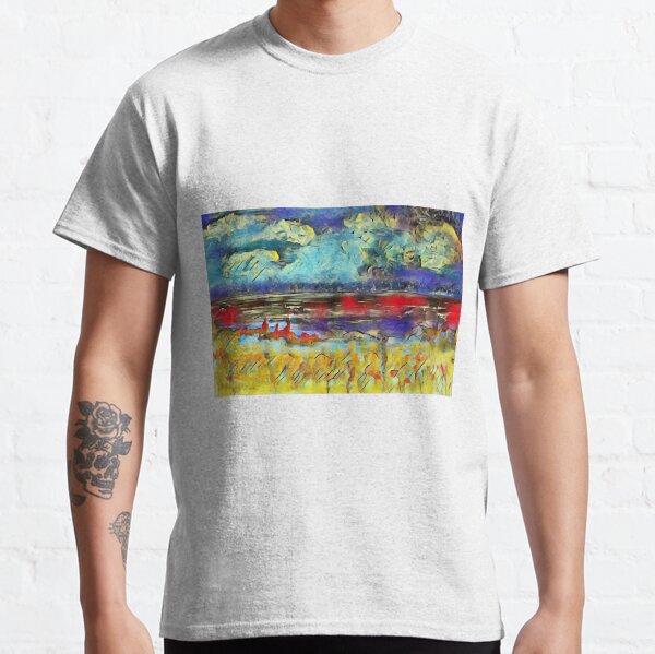 Seascape 1 a lovely original artwork created in acrylic and mixed media with a sprinkling of digital designed by (c) Janet Watson Art xx Classic T-Shirt