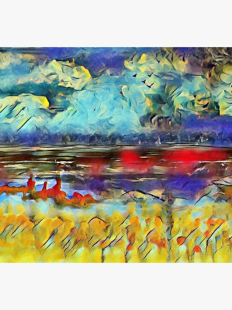 Seascape 1 a lovely original artwork created in acrylic and mixed media with a sprinkling of digital designed by (c) Janet Watson Art xx by JanetWatsonArt