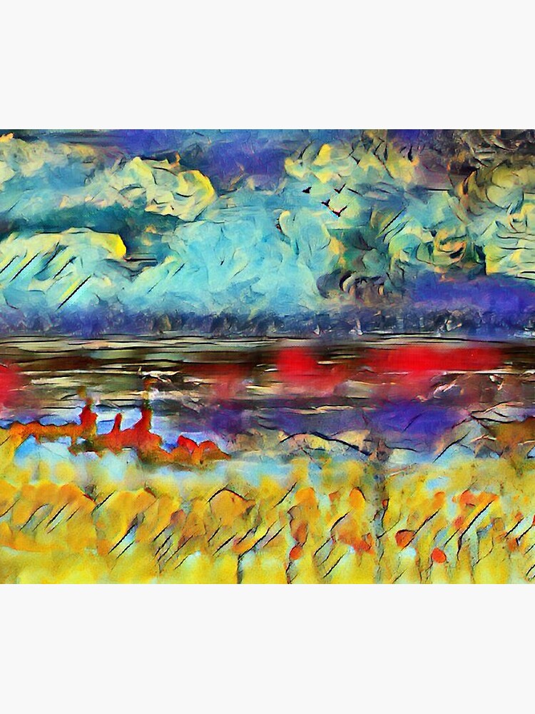 Seascape 1 a lovely original artwork created in acrylic and mixed media with a sprinkling of digital designed by (c) Janet Watson Art xx by JanetWatsonArt