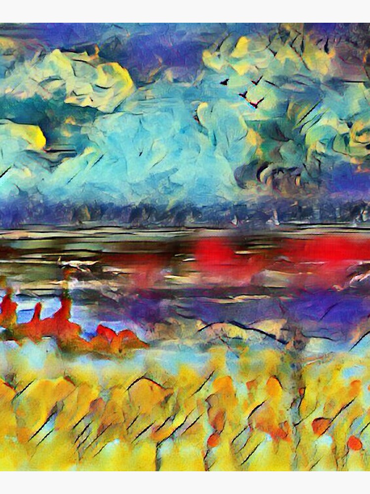 Seascape 1 a lovely original artwork created in acrylic and mixed media with a sprinkling of digital designed by (c) Janet Watson Art xx by JanetWatsonArt