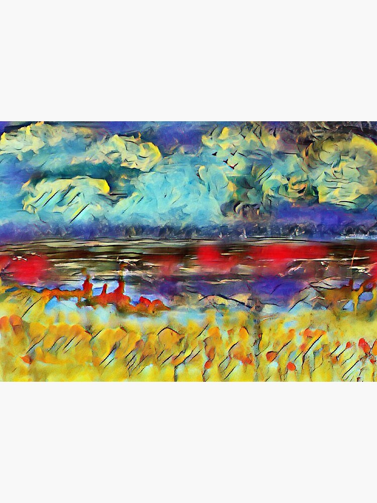 Seascape 1 a lovely original artwork created in acrylic and mixed media with a sprinkling of digital designed by (c) Janet Watson Art xx by JanetWatsonArt