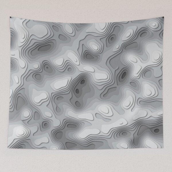 Item preview, paper cut wavy layered abstract background in gray colors designed and sold by Tanya-GR.