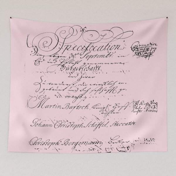 Item preview, 18th Century Antique Handwritten Letter in Pink designed and sold by WisdomInspired.