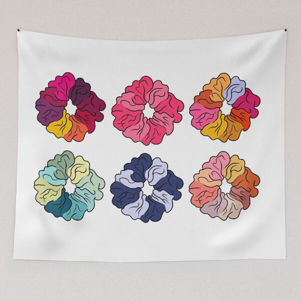 Item preview, Scrunchie Sticker Packs Chic Colorful Hair Scrunchy Sticker designed and sold by laurasgallery.