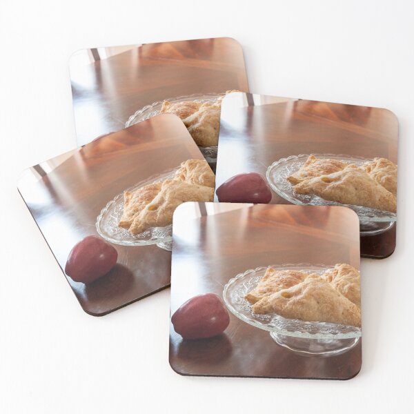 Item preview, Apple turnovers in wood table designed and sold by Sari Castro.