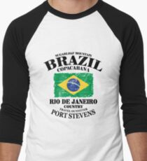 Brazil Men's Baseball ¾ T-Shirt