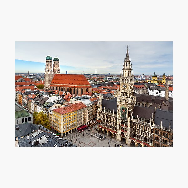 Item preview, Aerial cityscape of Munich historical center designed and sold by ElenaOdareeva.