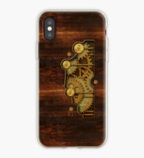 Brass and old wood Steampunk cover iPhone Case