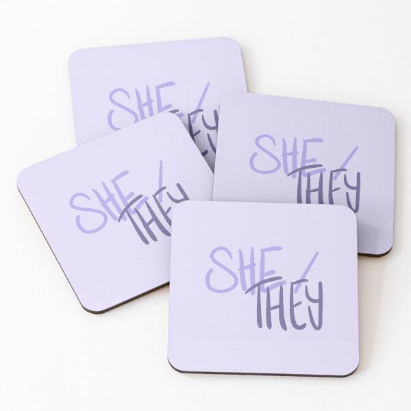 Item preview, SHE/THEY, v5, purples designed and sold by Skyler Orion X.