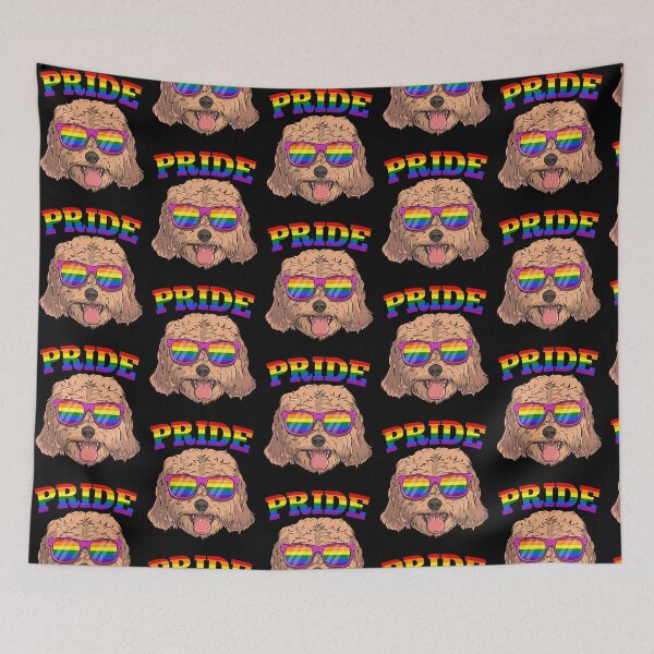 Item preview, Gay Pride Cockapoo Dog with LGBT Rainbow Sunglasses designed and sold by fatamyfan1.
