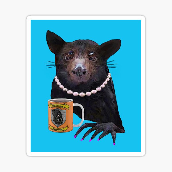 Batzilla - Battie's Tea Time Sticker
