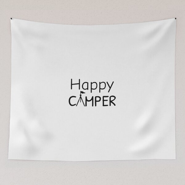 Item preview, Happy Camper, Camping, Nature Lover designed and sold by Minimalist Quotes and Sayings.