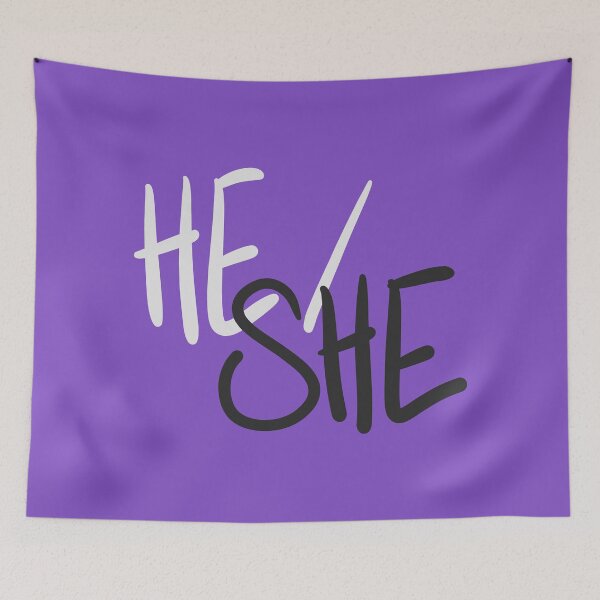 Item preview, HE/SHE, v5, grey/purple designed and sold by Skyler Orion X.