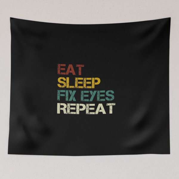 Item preview, Eat Sleep Fix Eyes Repeat :Optometrist , Optician Gift, Eye Doctor ,eye glasses ,Optometrist Student,funny gift idea for Optometrist vintage style designed and sold by Chamssou.
