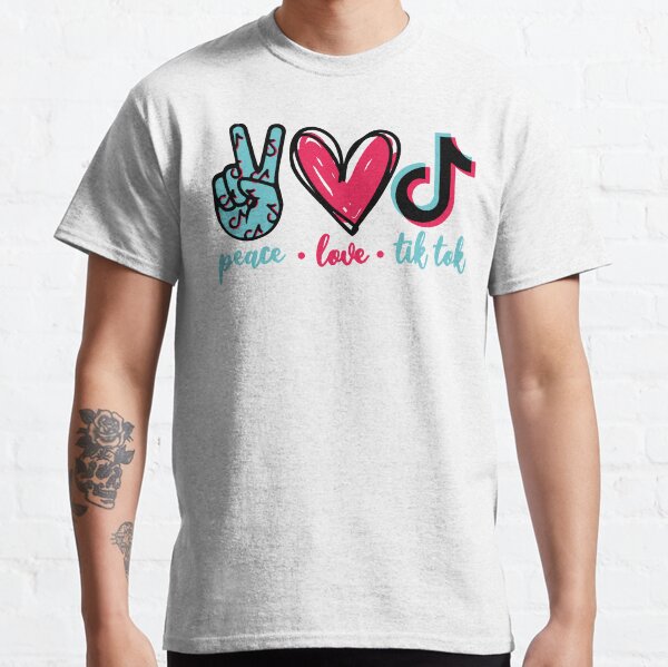 Peace Love Tik Tok Classic T-Shirt