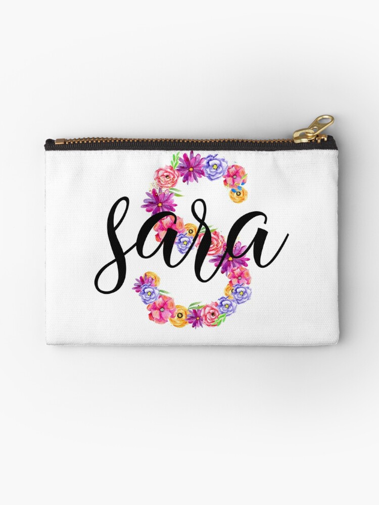 Sara Name +S Letter Zipper Pouch for Sale by bahjaghraf