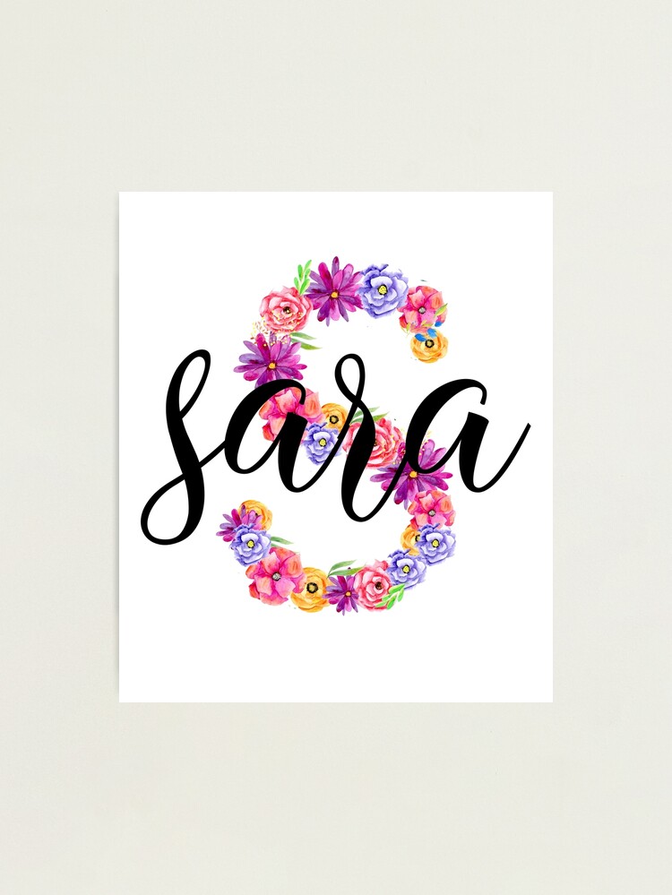 Sara Name +S Letter | Photographic Print