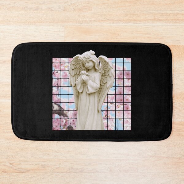 Item preview, Vaporwave Angel Marble statue with Japanese Sakura Flowers design designed and sold by D-C-Designs.
