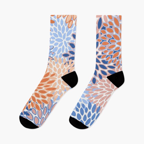 Item preview, Floral Prints, Orange, Pink and Blue, Abstract Art designed and sold by meggydesigns.