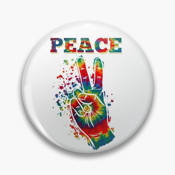 Item preview, Peace Hand Sign in Art Splash Tie Dye style for Hippie graphic designed and sold by D-C-Designs.