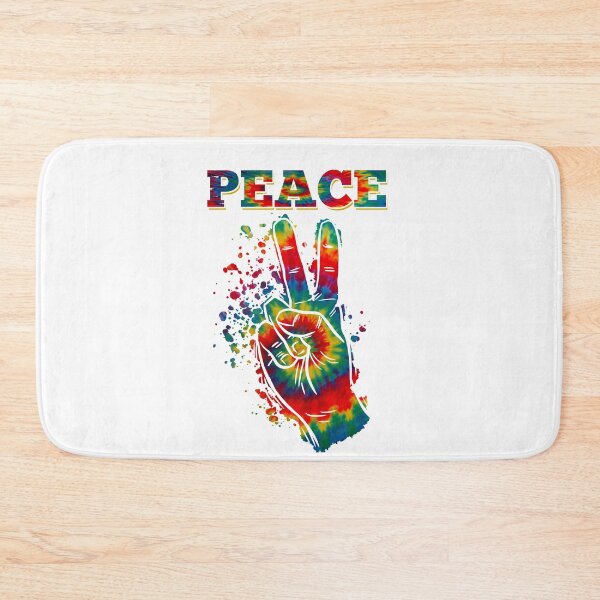 Item preview, Peace Hand Sign in Art Splash Tie Dye style for Hippie graphic designed and sold by D-C-Designs.