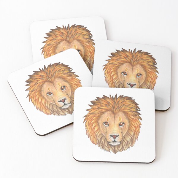 Item preview, Cute, Gold Lion Face designed and sold by PeachyPencil.