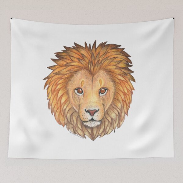 Item preview, Cute, Gold Lion Face designed and sold by PeachyPencil.