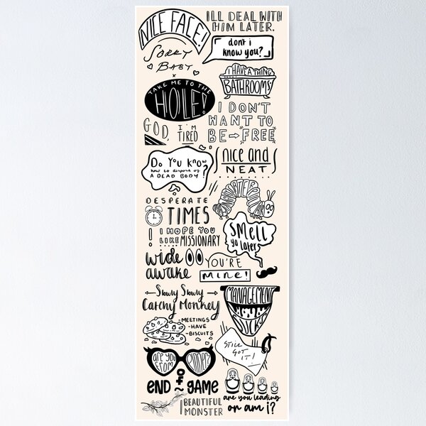Item preview, Killing Eve Series Episode Titles Vertical  designed and sold by Royal Red Panda.