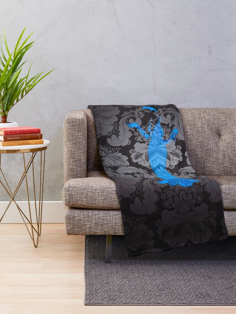 Alternate view of The Blue Ghost Downstairs Throw Blanket