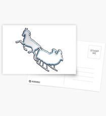 Snowy Sled Postcards