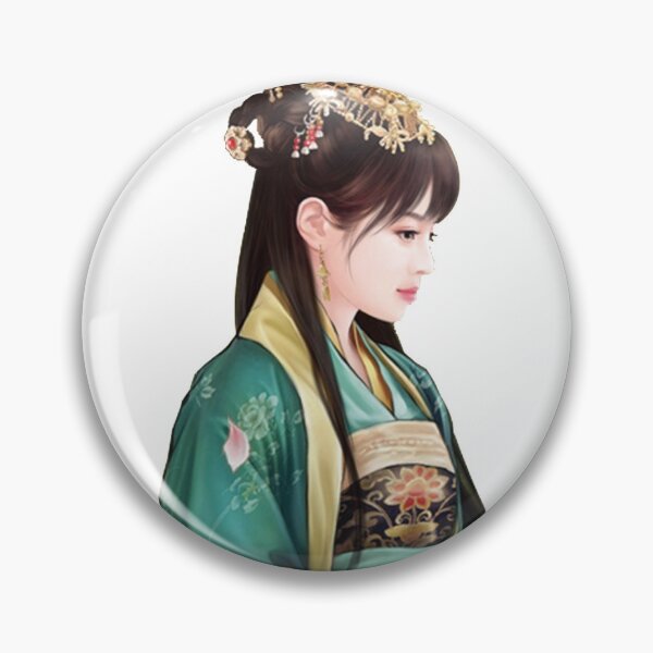 Item preview, China art print - portrait of young Chinese lady noble woman in green designed and sold by Kallandra.