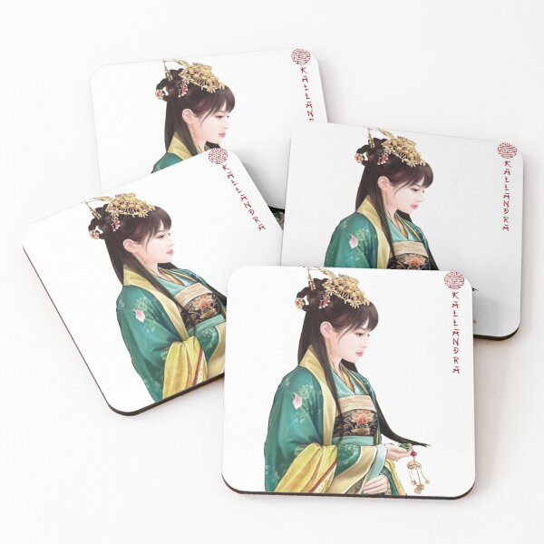 Item preview, China art print - portrait of young Chinese lady noble woman in green designed and sold by Kallandra.