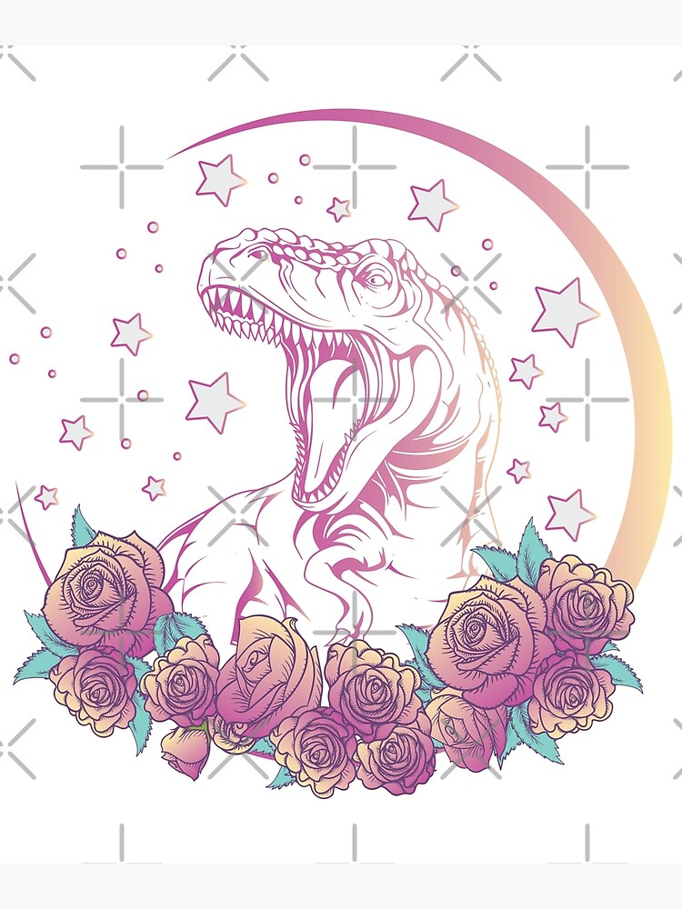 Pastel Goth Trex Design Aesthetic Vaporwave Dinosaur T Graphic Poster For Sale By D C 1233