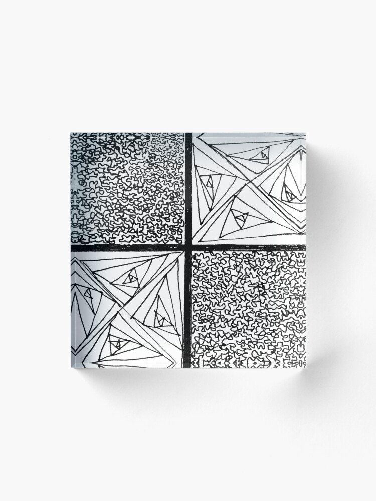 Thumbnail 1 of 5, Acrylic Block, Checkered Pattern designed and sold by SenecaShaye.
