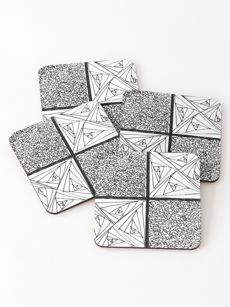 Thumbnail 1 of 5, Coasters (Set of 4), Checkered Pattern designed and sold by SenecaShaye.