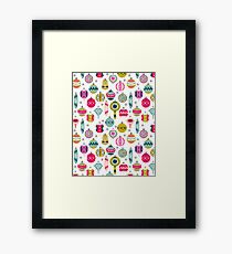 Ornaments - White by Andrea Lauren Framed Print