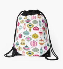 Ornaments - White by Andrea Lauren Drawstring Bag