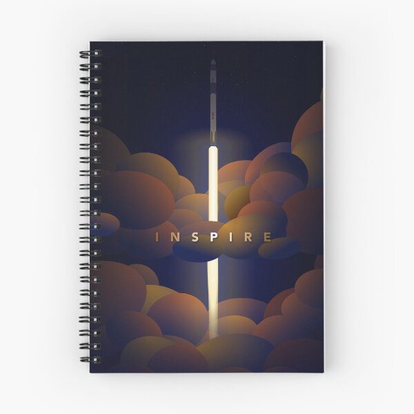 Item preview, SpaceX NASA Crew Dragon Launch Print - Inspire: A Digital Illustration designed and sold by Rocket Shop Creative.