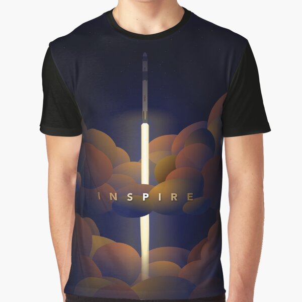 Item preview, SpaceX NASA Crew Dragon Launch Print - Inspire: A Digital Illustration designed and sold by Rocket Shop Creative.