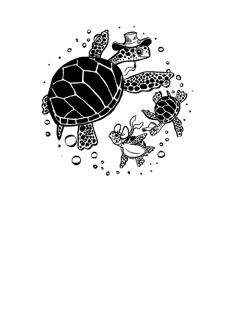 Download Turtle Circle Cute Swimming Turtle Family Design Kids T Shirt By Joykolitsky Redbubble