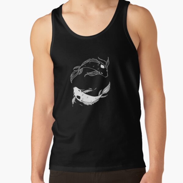 Weiß auf Schwarzgeistfisch atla Tank Top