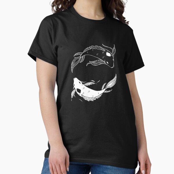 Vista previa del artículo con la obra «Pez espíritu atla blanco sobre negro», diseñado y vendido por kingwise.