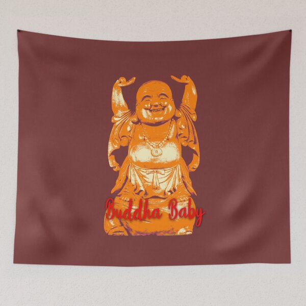 Item preview, Buddha Baby quote with Laughing Buddha Image designed and sold by ClaraMargarita.