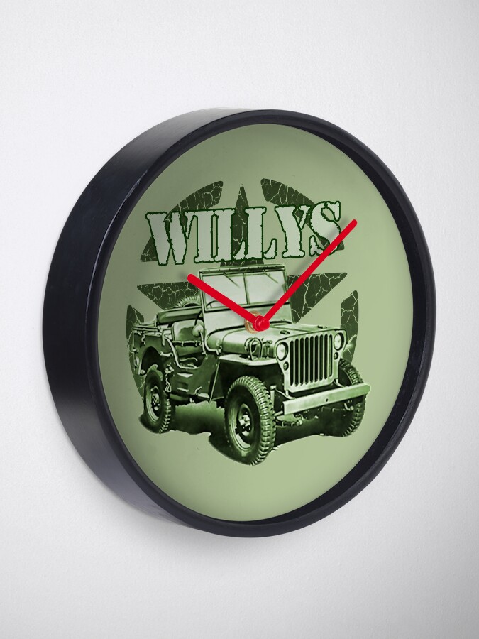 "Willys Jeep US Military" Clock by phutball Redbubble