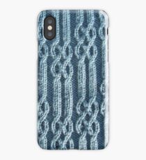 Knitted ribs and braided cables iPhone Case/Skin