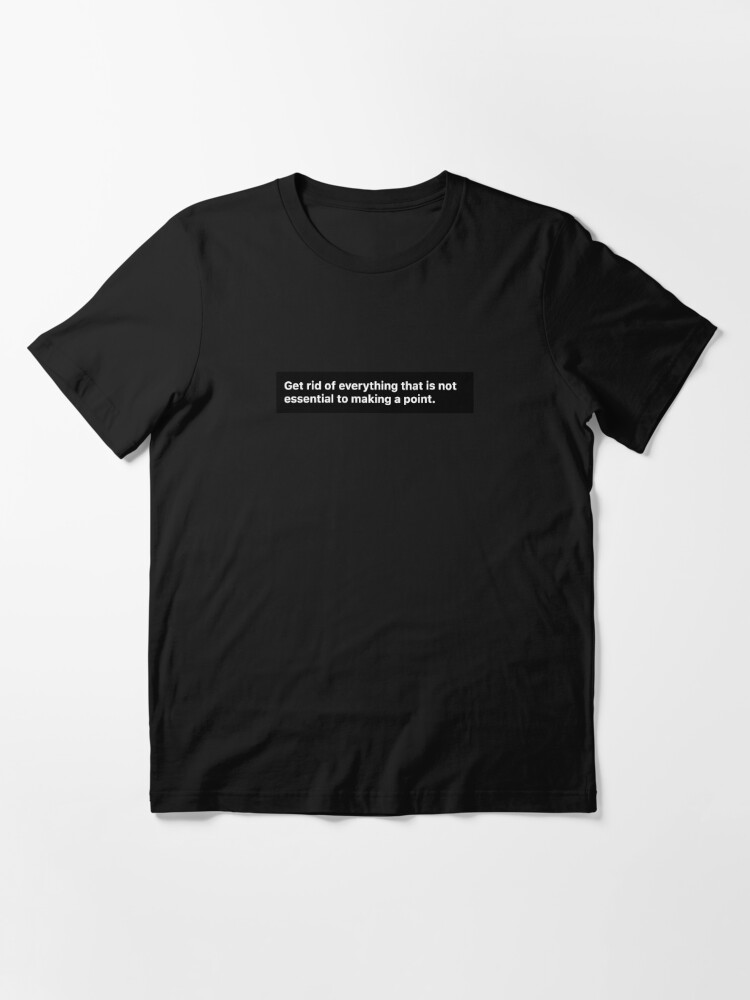 Get rid of everything that is essential making a point - Christoph Niemann" Essential T-Shirt for Sale by nerd2000 | Redbubble