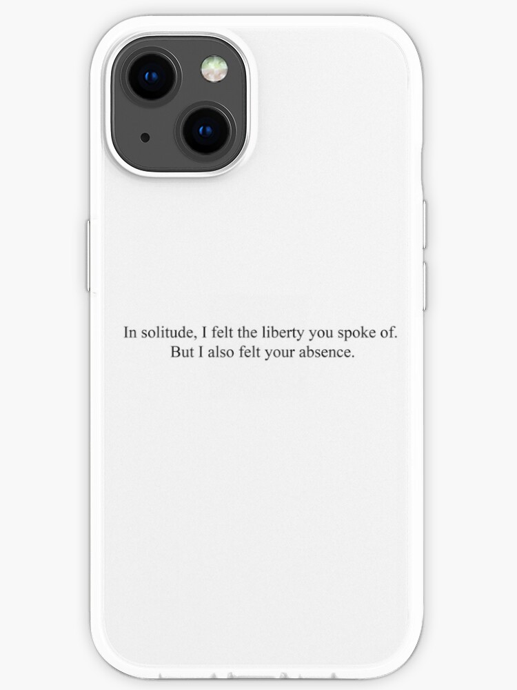 Coque Iphone Dans La Solitude J Ai Senti La Liberte Dont Tu Parlais Mais J Ai Aussi Senti Ton Absence Portrait D Une Dame En Feu Citation Par Bluedaisxy Redbubble