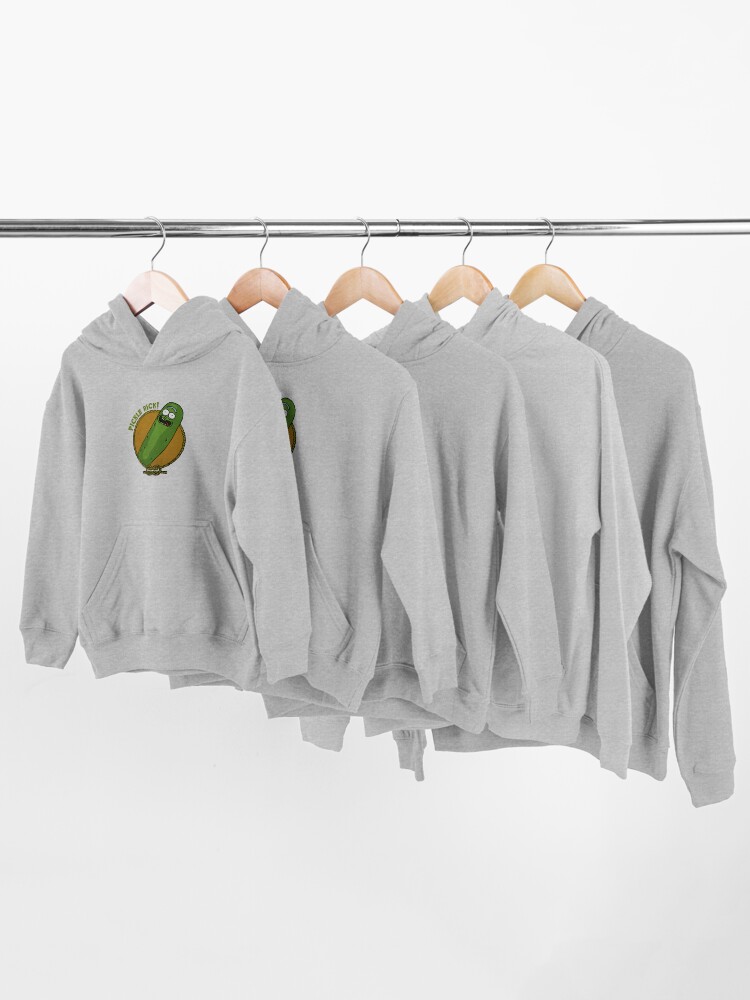 Alternate view of Pickle Rick! Kids Pullover Hoodie