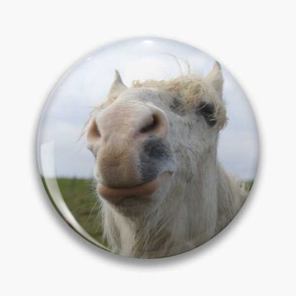 Item preview, Portrait de cheval de camargue blanc dans le pré designed and sold by EstelleRossetti.